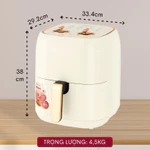 Nồi chiên không dầu 6.5L Fujihome nhập khẩu 1600W, nồi chiên cơ 6.5 Lít, chống dính cao cấp,tự ngắt an toàn tặng kèm kẹp — ảnh 7