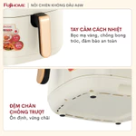 Nồi chiên không dầu 6.5L Fujihome nhập khẩu 1600W, nồi chiên cơ 6.5 Lít, chống dính cao cấp,tự ngắt an toàn tặng kèm kẹp — ảnh 8