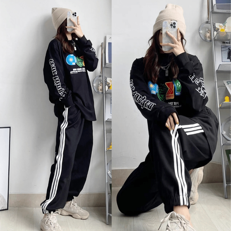 Bigsize 40-105kg Quần Jogger Nam Nữ Lai Thun Thời Trang Thu Đông (sọc-không sọc)