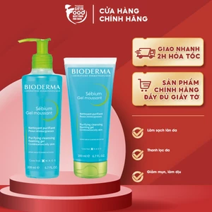 Gel Rửa Mặt Ngăn Ngừa Mụn Cho Da Dầu Bioderma Sebium Gel Moussant 200ml