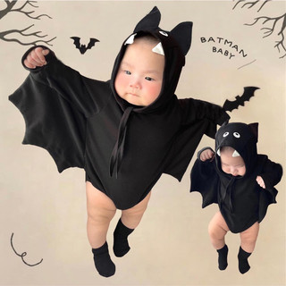 𝐀𝐩𝐫𝐢𝐥 𝐛𝐞́𝐛𝐞́ - Bộ Trang Phục body chip Áo liền quần Hóa Trang Halloween con dơi kèm mũ Cho bé