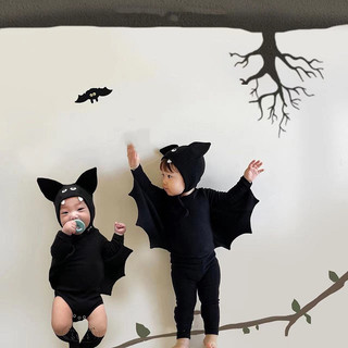 𝐀𝐩𝐫𝐢𝐥 𝐛𝐞́𝐛𝐞́ - Bộ Trang Phục body chip Áo liền quần Hóa Trang Halloween con dơi kèm mũ Cho bé
