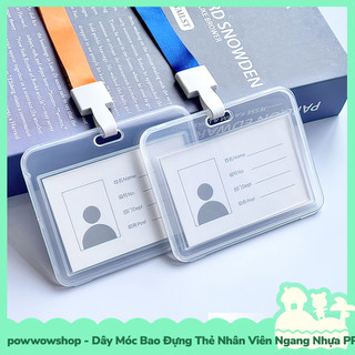 Dây Đeo Thẻ Móc Bao Đựng Thẻ Nhân Viên Ngang Nhựa PP Trong Suốt Phong Cách Nhiều Màu Dây