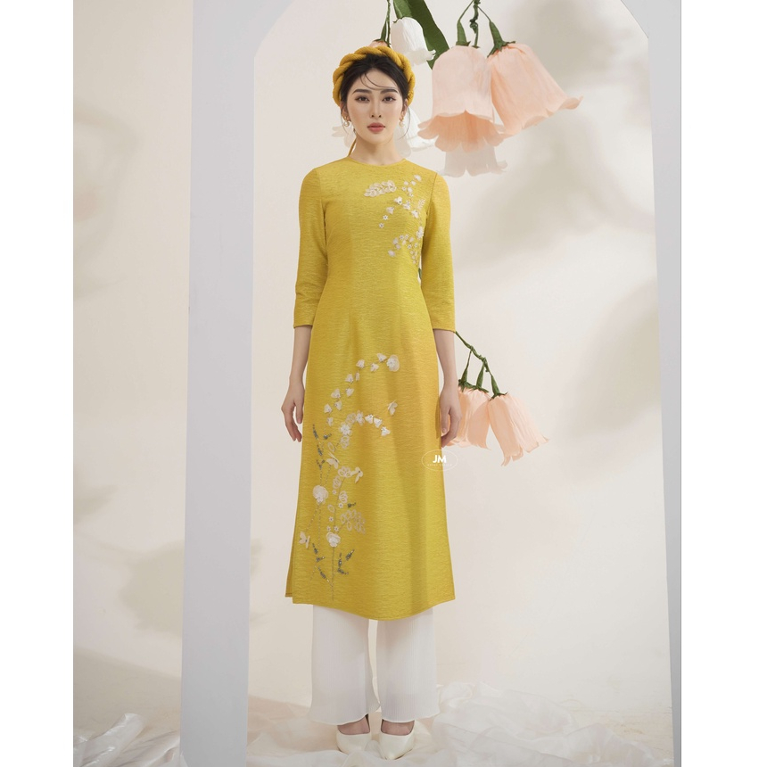 Áo dài JM Dress Desgin cách tân JM dáng ôm cổ tròn tay lỡ 2M02-2112S