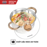 Bộ nồi inox 5 đáy Sunhouse SH781 - gồm 3 nồi với đường kính 16cm-20cm-24cm - Đáy từ dùng mọi loại bếp - 5 lớp đáy — ảnh 5