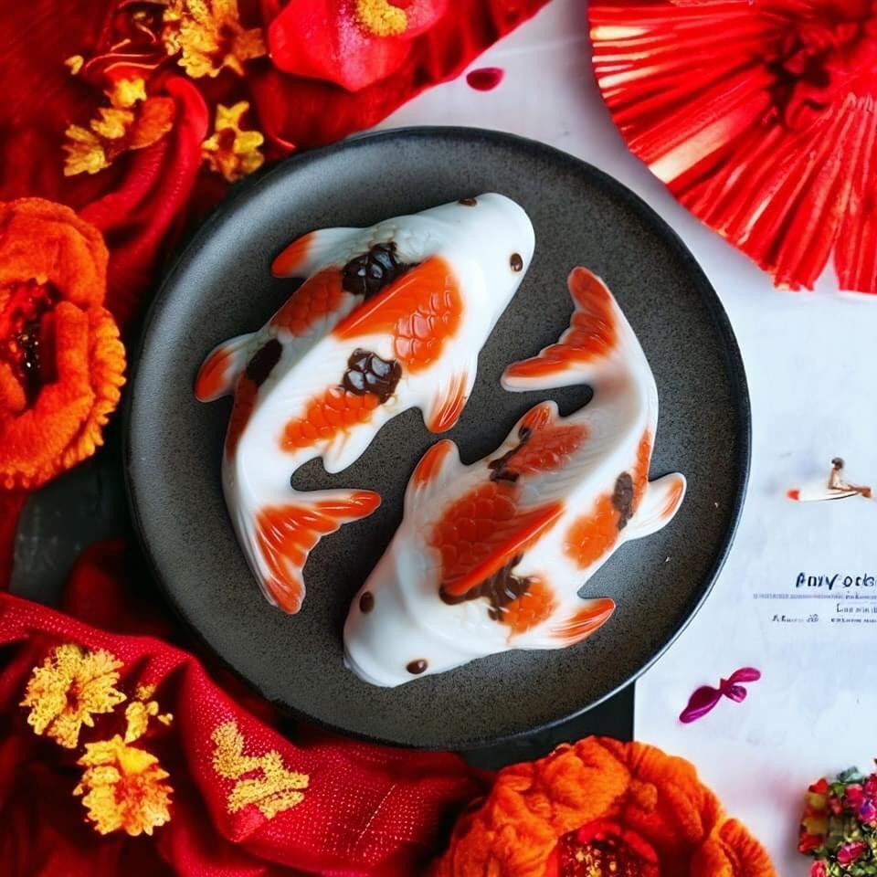Khuôn cá chép lớn cúng ống táo.