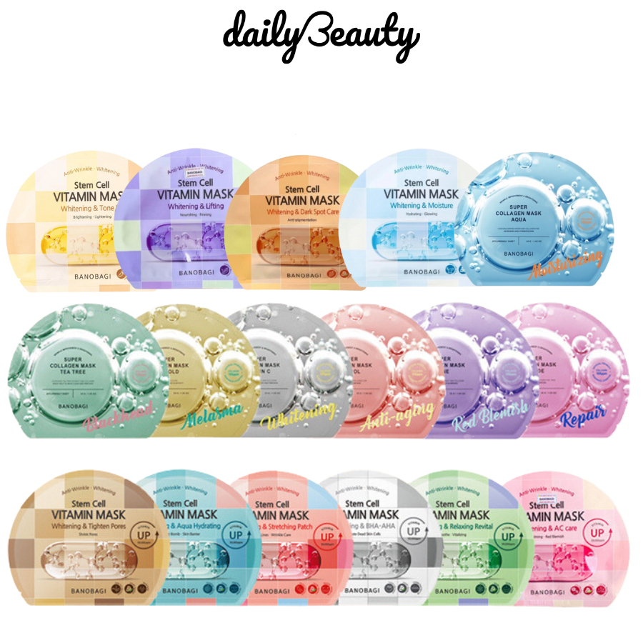 Ảnh Mặt Nạ Dưỡng Da Chuyên Sâu BANOBAGI Stem Cell Vitamin Mask, Super Collagen Mask Daily Beauty 1