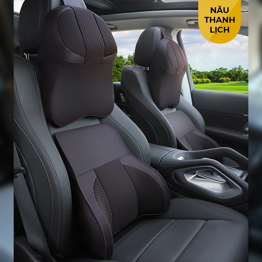 Gối Tựa Đầu Lót Lưng Cao Su Non Định Hình Kiểu Dáng Công Thái Học CIND TK-022