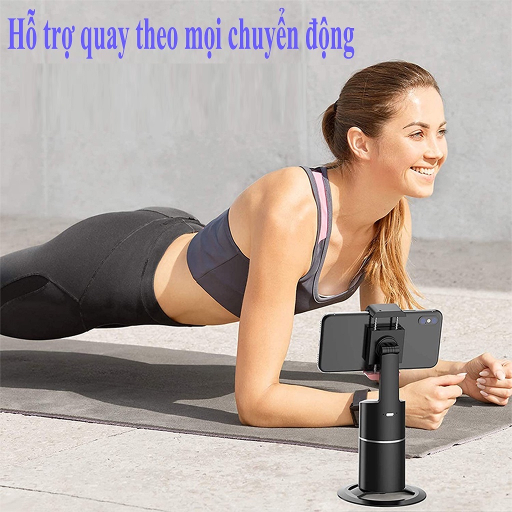 Gimbal AI Kiêm Giá Đỡ Điện Thoại P01 - Cảm Biến Thông Minh Nhận Diện Khuôn Mặt - Xoay 360° - Chính Hãng HD DESIGN