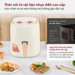 Nồi chiên không dầu 6.5L Fujihome nhập khẩu 1600W, nồi chiên cơ 6.5 Lít, chống dính cao cấp,tự ngắt an toàn tặng kèm kẹp — ảnh 4