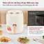 Nồi chiên không dầu 6.5L Fujihome nhập khẩu 1600W, nồi chiên cơ 6.5 Lít, chống dính cao cấp,tự ngắt an toàn tặng kèm kẹp