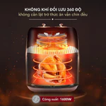 Nồi chiên không dầu 6.5L Fujihome nhập khẩu 1600W, nồi chiên cơ 6.5 Lít, chống dính cao cấp,tự ngắt an toàn tặng kèm kẹp — ảnh 5