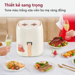 Nồi chiên không dầu 6.5L Fujihome nhập khẩu 1600W, nồi chiên cơ 6.5 Lít, chống dính cao cấp,tự ngắt an toàn tặng kèm kẹp — ảnh 2
