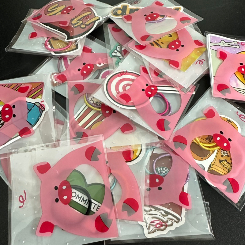 (QUÀ TẶNG - KHÔNG BÁN SẢN PHẨM) Combo Sticker và Dây cột tóc cute ...