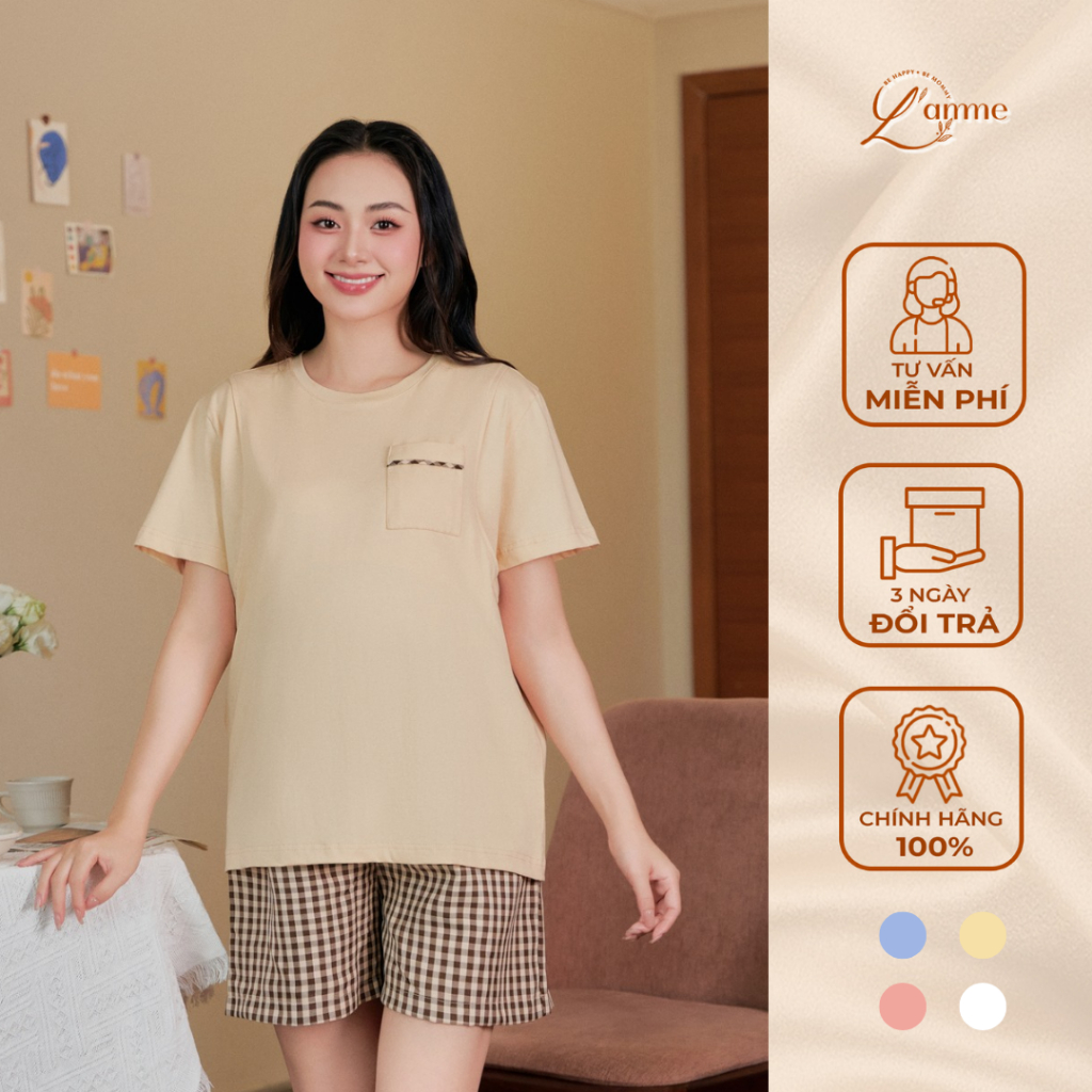 Bộ bầu mặc nhà B12 chất liệu cotton co giãn, thấm hút mồ hôi tốt, trẻ trung năng động phù hợp mẹ bầu trước và sau sinh