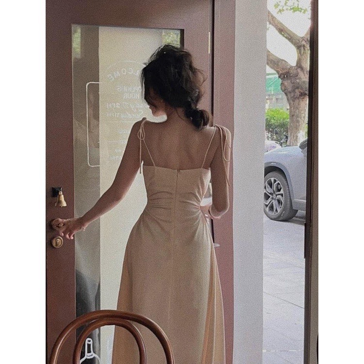 Váy lụa 2 dây TIFFANY DRESS dáng dài khoét eo nhẹ nhàng quyến rũ