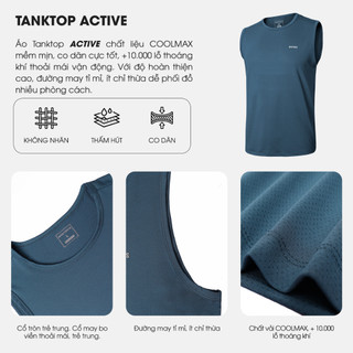 Combo 2 Áo Tanktop Nam Thể Thao Mentoris, Vải thun lạnh thông hơi, Áo Ba Lỗ siêu co giãn CB2MTT01
