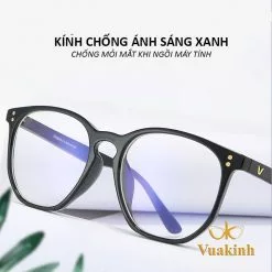 Combo kính cận chống ánh sáng xanh V523