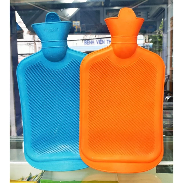 Túi chườm cao su - túi chườm nóng Cao Su Loại To 2000ml [2 Lít], túi chườm hỗ trợ giảm đau bụng ( Màu ngẫu nhiên )
