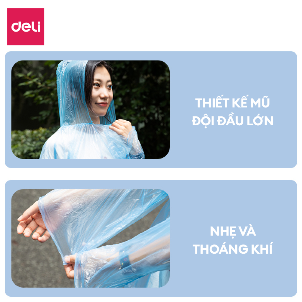 Áo mưa giấy nhiều màu siêu dai có thể sử dụng nhiều lần chống thấm khi đi mưa, đi phượt