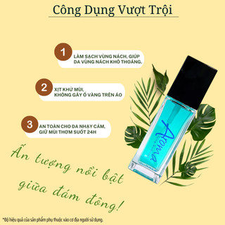 Xịt Khử Mùi Toàn Thân AROMA 50ml, Giúp Ngăn Tiết Mồ Hôi, Khử Mùi Hôi Nách, Không Gây Ố Vàng Áo