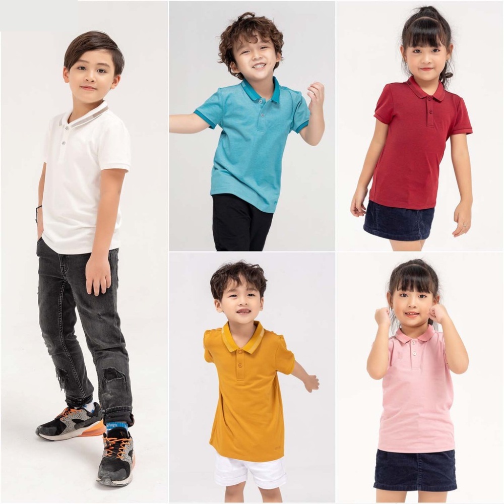 Áo Polo Yoddy cho bé trai và bé gái vải Cotton chuẩn form, lịch lãm siêu đẹp - size từ 10-35kg