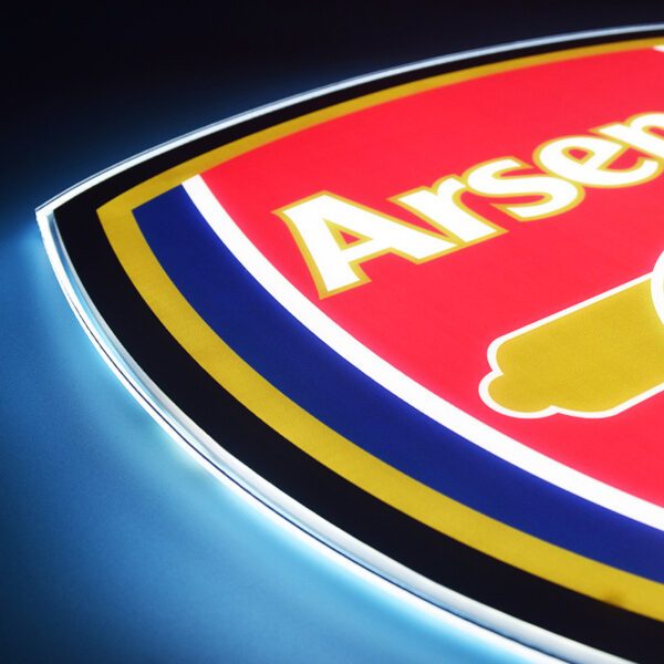 Arsenal – Đèn LED Treo Tường In Logo CLB Arsenal | Kích Thước 45*38cm