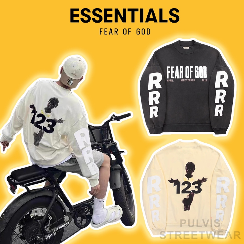 ⚡️[Hight Quality] - Áo Sweater FOG Fear Of God x RRR123 April 19 Crewneck ,  Áo Sweater ESSENTIALS FOG nỉ bông