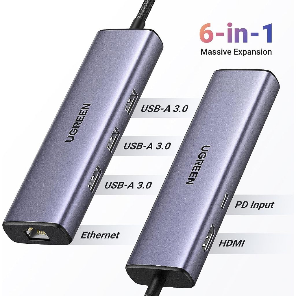 Hub chuyển Ugreen 15598 Type C đa năng vỏ nhôm cao cấp