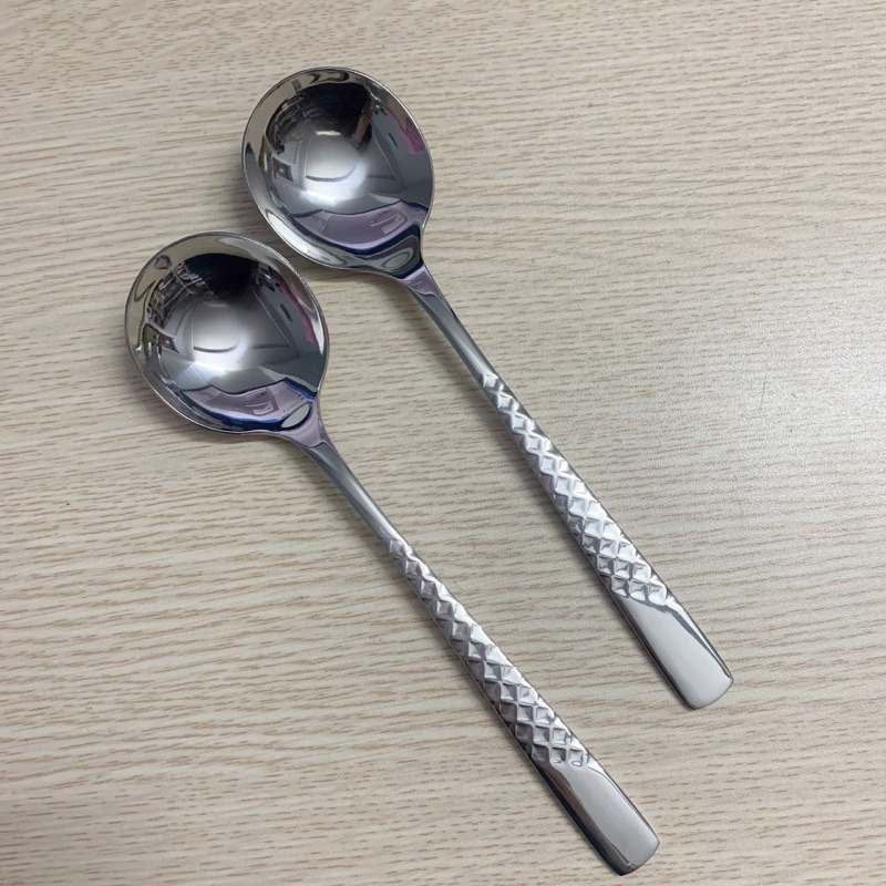 Muỗng ăn cơm inox bầu cán dài (17.5*4.5cm)