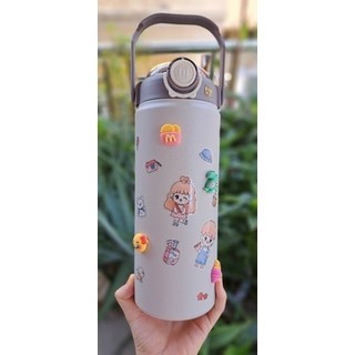 Bình Giữ Nhiệt Boss 1200ml Lõi Inox 304 Có Quai Xách Kèm Ống Hút ( tặng miếng dán 2D + sticker )