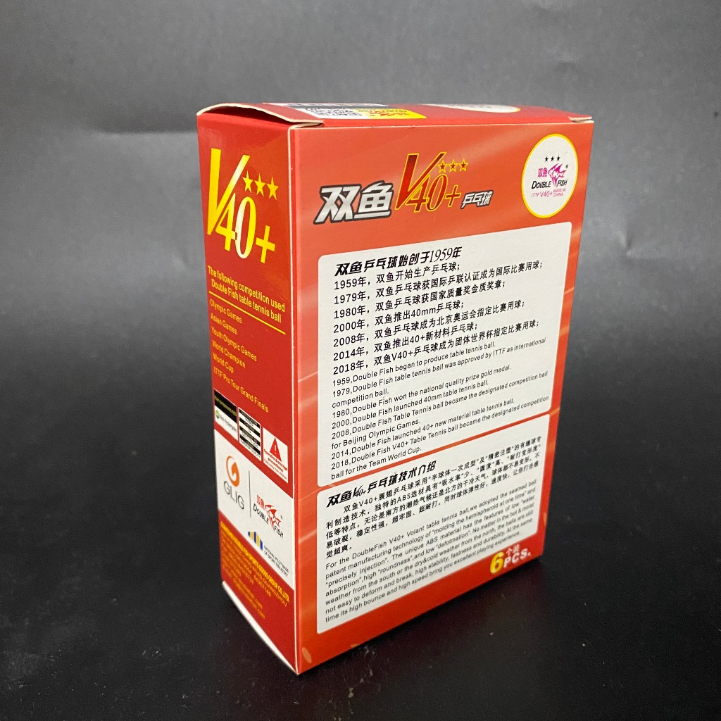 [Xỉ, lẻ, CTV] HỘP BÓNG THI ĐẤU 6 QUẢ DOUBLE FISH V40+