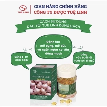 Combo 4 hộp Dầu Tỏi Tuệ Linh_date t8/2028_Giảm mỡ máu, đánh tan mỡ bụng, tăng sức đề kháng, ngừa khối u