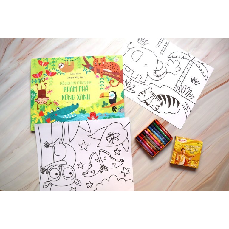 Ảnh Sách - Trò chơi phát triển tư duy: Khám phá rừng xanh - Dạo quanh sở thú Tác giả: Kirsteen Robson Vizibook 2