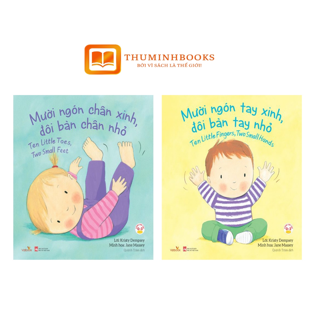 Ảnh Sách song ngữ : Mười ngón tay xinh, đôi bàn tay nhỏ - Mười ngón chân xinh, đôi bàn chân nhỏ - Vizibook 1