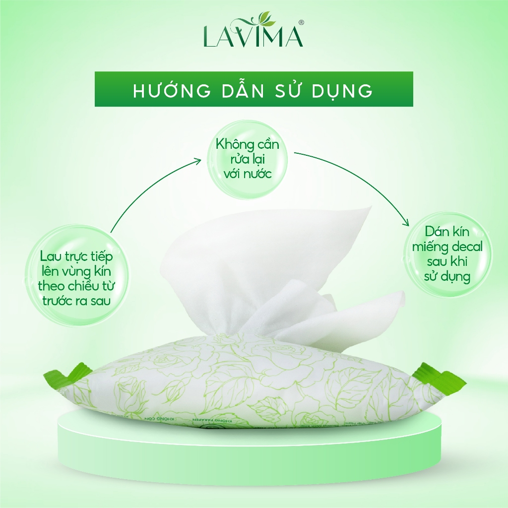 Ảnh Khăn ướt vệ sinh vùng kín LAVIMA Protect 4.0 gói 10 miếng giúp vùng kín luôn sạch sẽ, khô thoáng 4