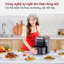 Nồi chiên không dầu 5.5L Fujihome A5G nhập khẩu, nồi chiên cơ mặt kính chịu nhiệt công suất 1500W chống dính cao cấp