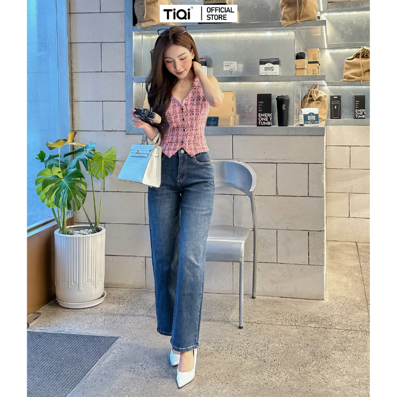 Quần jean bò Nữ ống suông co giãn TiQi Jeans B4-309