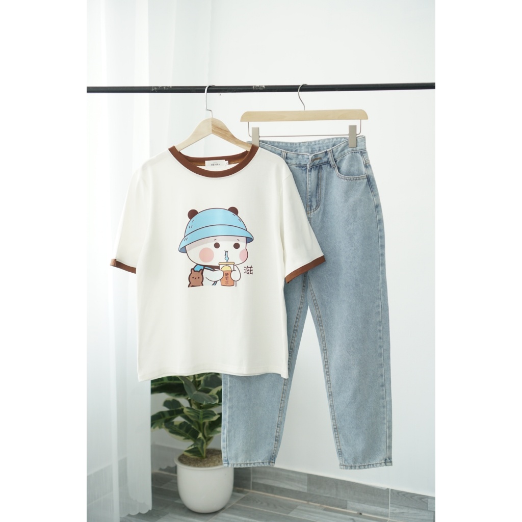 Áo thun Nữ in hình, Áo thun Cotton nữ in hình dể thương