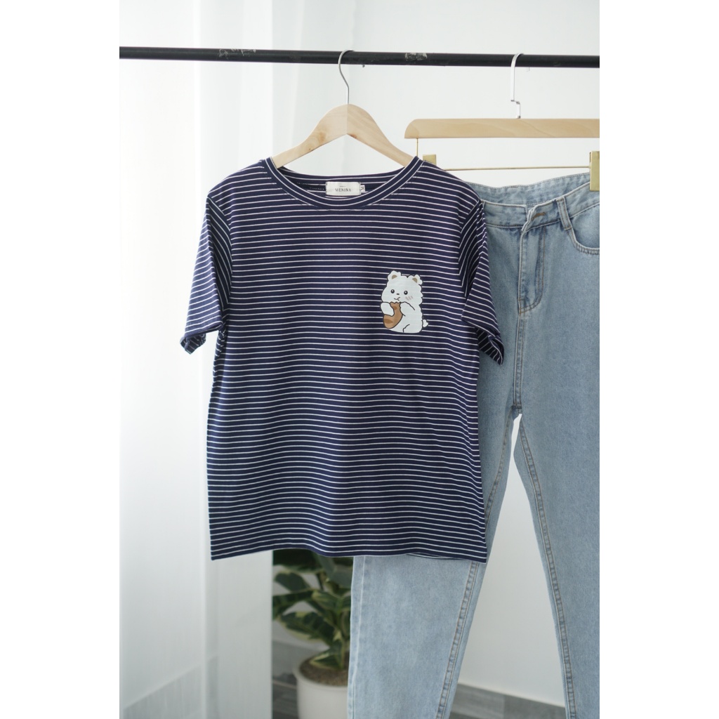 Áo thun Nữ in hình, Áo thun Cotton nữ in hình dể thương