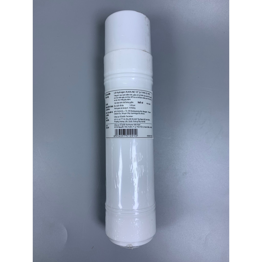 Lõi Chức Năng Hydrogen Alkaline Korihome Tăng pH Dạng Cắm Nhanh Chữ U Sản Xuất Tại Hàn Quốc - Dòng Cao Cấp Của Karofi
