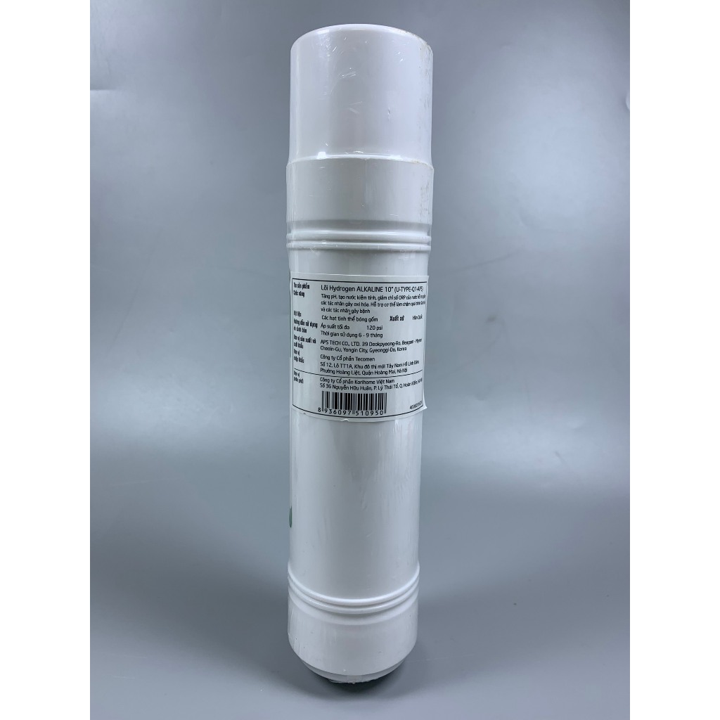 Lõi Chức Năng Hydrogen Alkaline Korihome Tăng pH Dạng Cắm Nhanh Chữ U Sản Xuất Tại Hàn Quốc - Dòng Cao Cấp Của Karofi