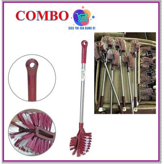 Cây Chà Cọ Vệ Sinh Toilet Bồn Cầu Cán Dài Inox Cao Cấp - ( Màu Ngẫu ...