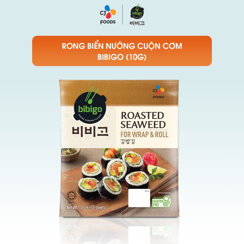 Rong biển nướng cuộn cơm Hàn Quốc Bibigo 10g | Shopee Việt Nam