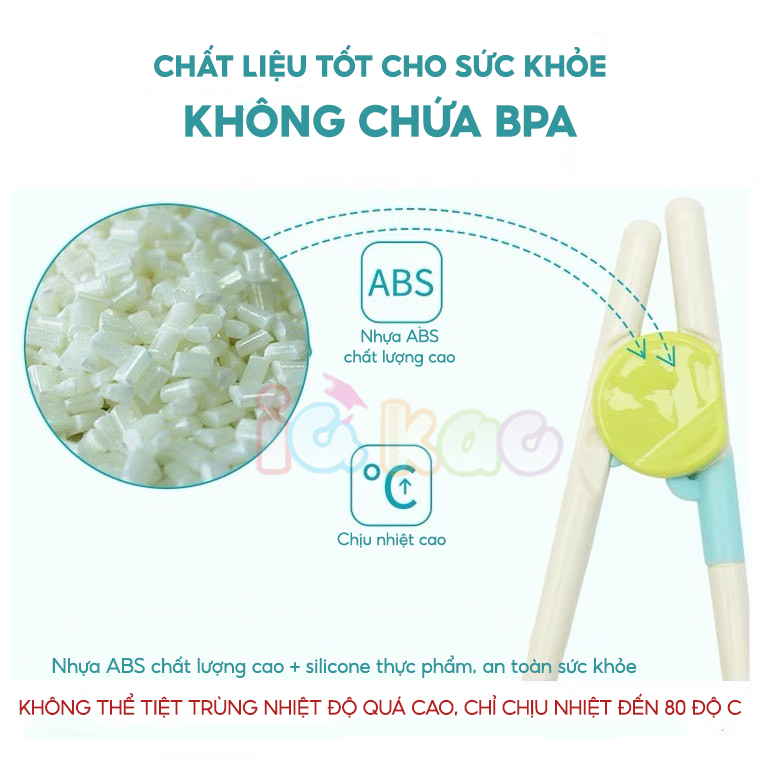 Ảnh Đũa Tập Ăn Cho Bé IQ Kao Tập Cầm Đũa Chuẩn Nhật, Nhựa An Toàn, Chịu Nhiệt Tốt, Chống Trượt, Dành Cho Trẻ Từ 2 Tuổi 2