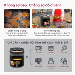 Nồi chiên không dầu 6.5L nhập khẩu Fujihome tự ngắt, nồi chiên mặt kính trong 6.5 Lít chống dính cao cấp chính hãng — ảnh 4
