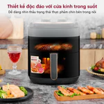 Nồi chiên không dầu 6.5L nhập khẩu Fujihome tự ngắt, nồi chiên mặt kính trong 6.5 Lít chống dính cao cấp chính hãng — ảnh 2