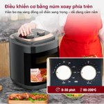Nồi chiên không dầu 6.5L nhập khẩu Fujihome tự ngắt, nồi chiên mặt kính trong 6.5 Lít chống dính cao cấp chính hãng — ảnh 5