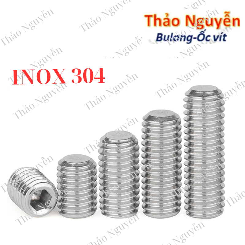 Ốc vít lục giác Inox 304 M3, M4, M5, M6, M8 - Bu lông lục giác chìm không đầu, vít cấy, vít trí | BigBuy360 - bigbuy360.vn