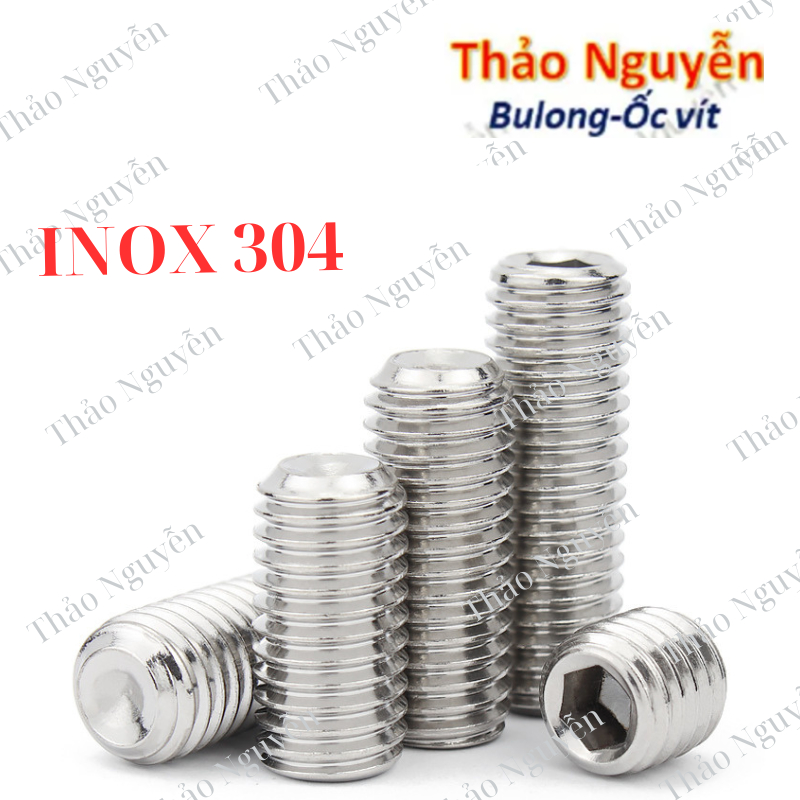 Ốc vít lục giác Inox 304 M3, M4, M5, M6, M8 - Bu lông lục giác chìm không đầu, vít cấy, vít trí | BigBuy360 - bigbuy360.vn